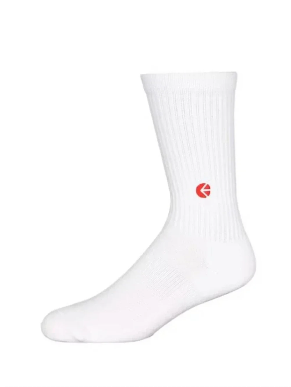 NWT Boy's ethika White Crew Athletic Socks with Red Logo
